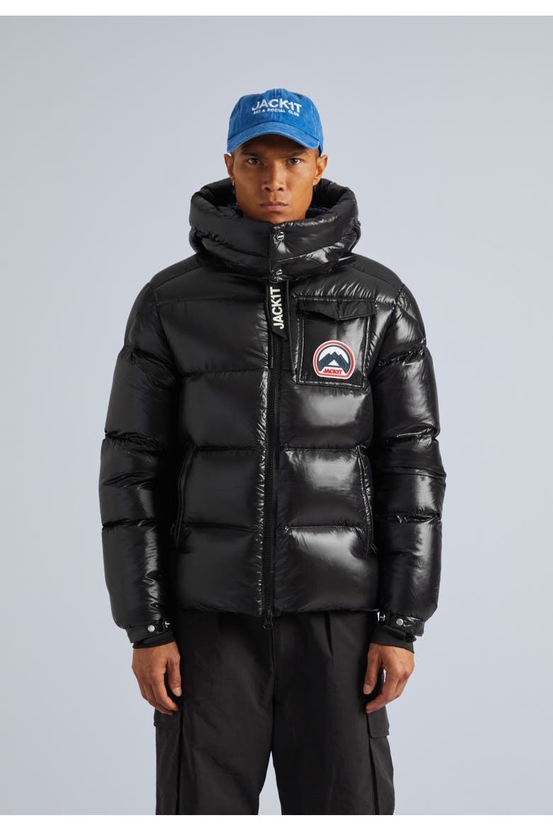 Quilted Hooded Puffer Jacket, Main, color, Black