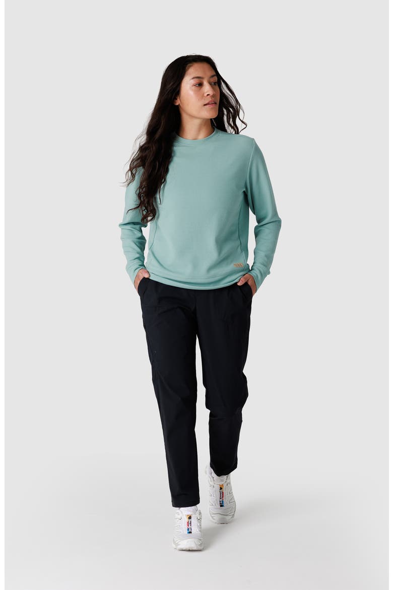 Eclipse Waffle Sweatshirt, Alternate, color, THYME