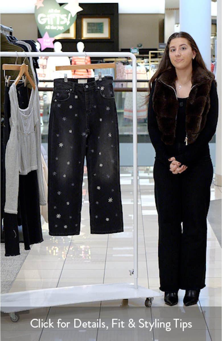 Deep Trance Embroidered Barrel Leg Jeans, sales video thumbnail