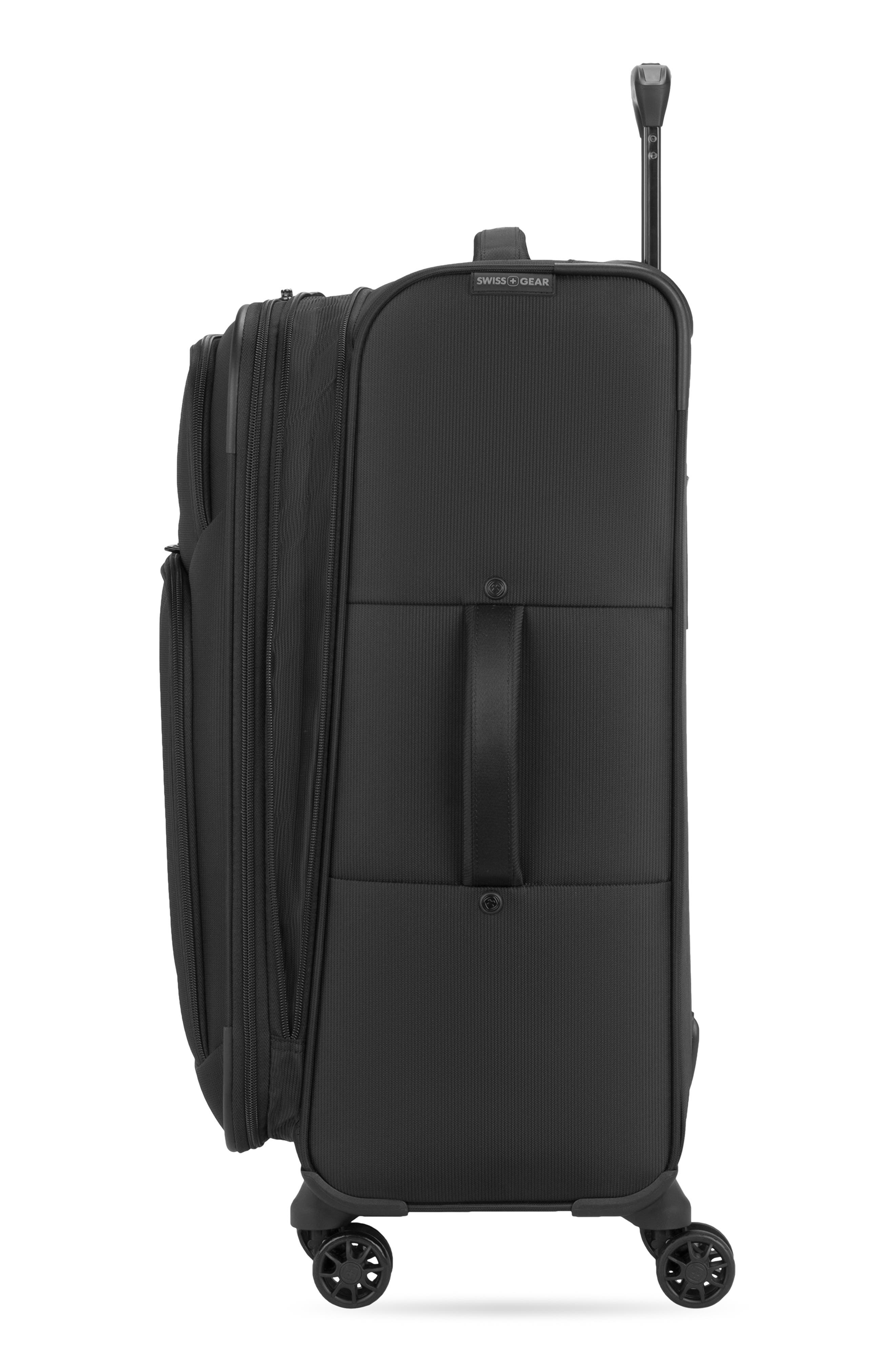 SWISSGEAR 24-Inch Softside Spinner Luggage, Alternate, color, Black