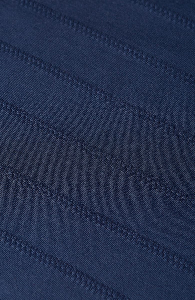 Scotch & Soda Structured Stripe Jacquard Stretch Cotton T-Shirt, Alternate, color, Pageant Blue