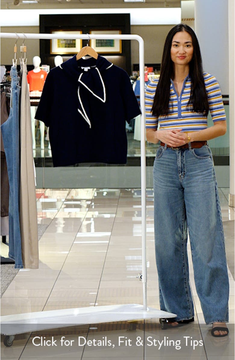 Tipped Tie Neck Sweater, sales video thumbnail