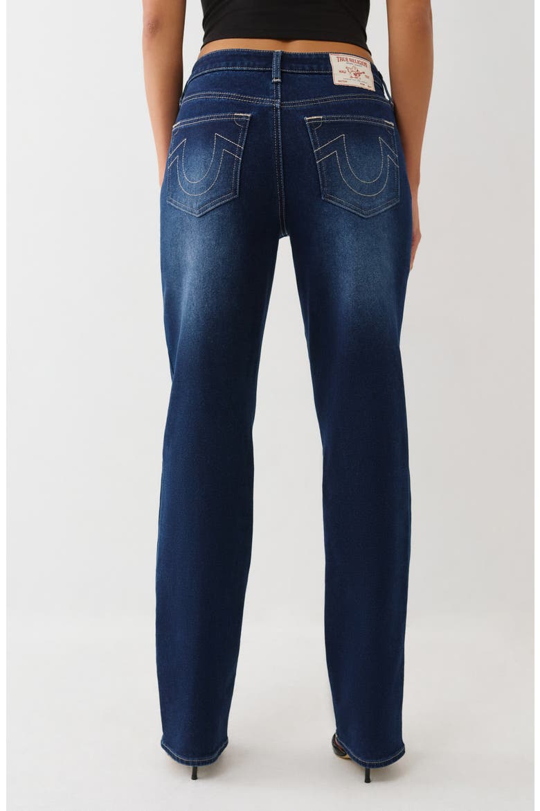 Sarah High Rise Straight Leg Jeans, Alternate, color, DARK MAHOGANY WOOD WASH