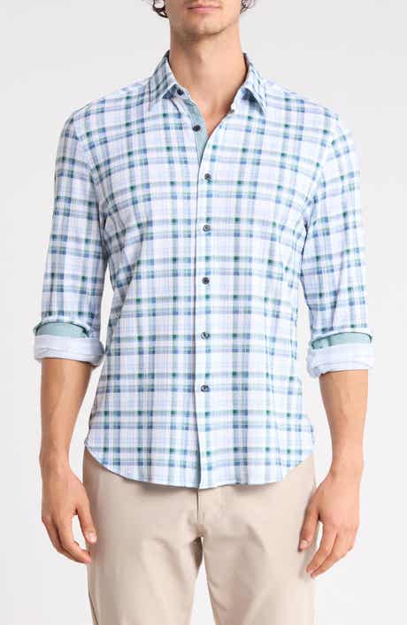 Plaid Seersucker Button Up Shirt