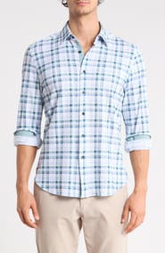 CONSTRUCT Plaid Seersucker Button Up Shirt
