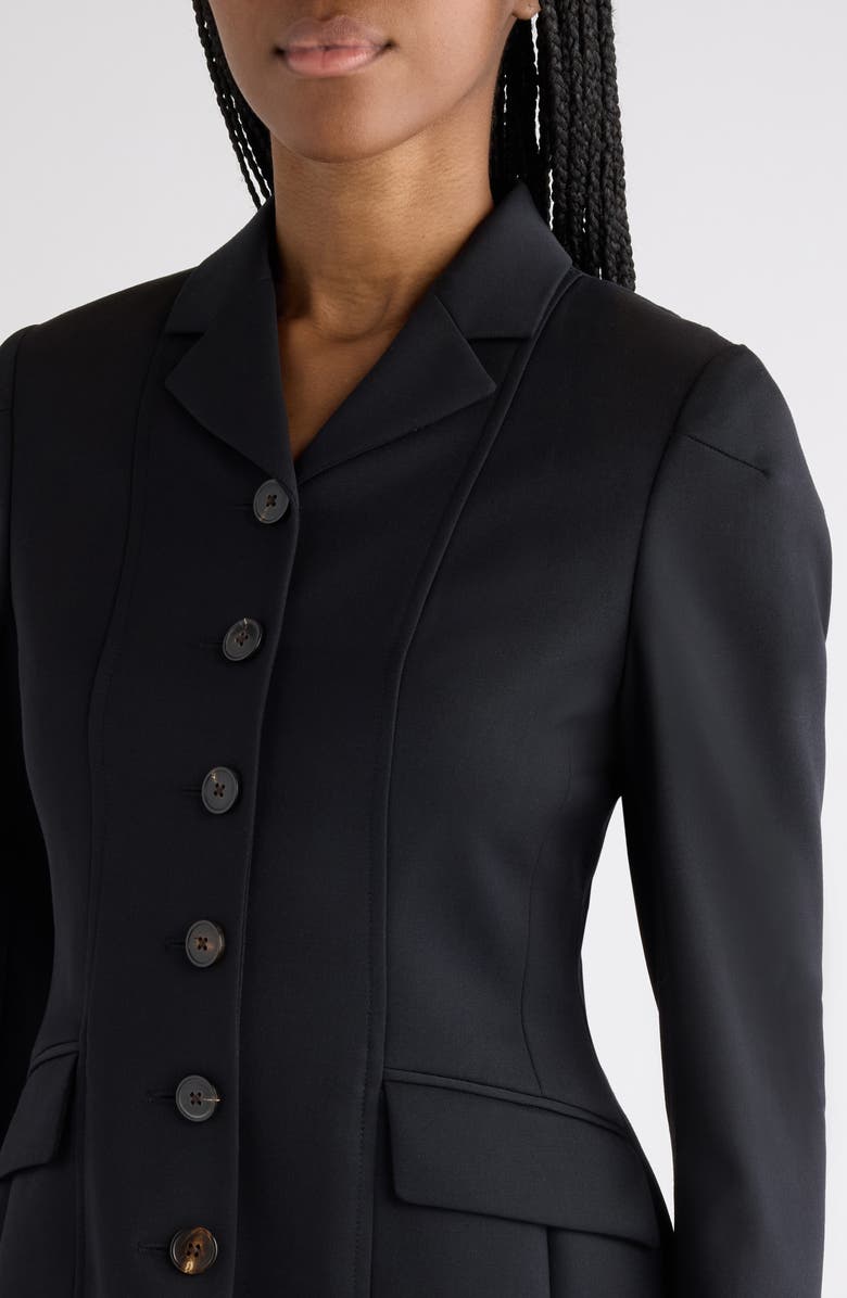 Dries Van Noten Wool Gabardine Jacket, Alternate, color, Black