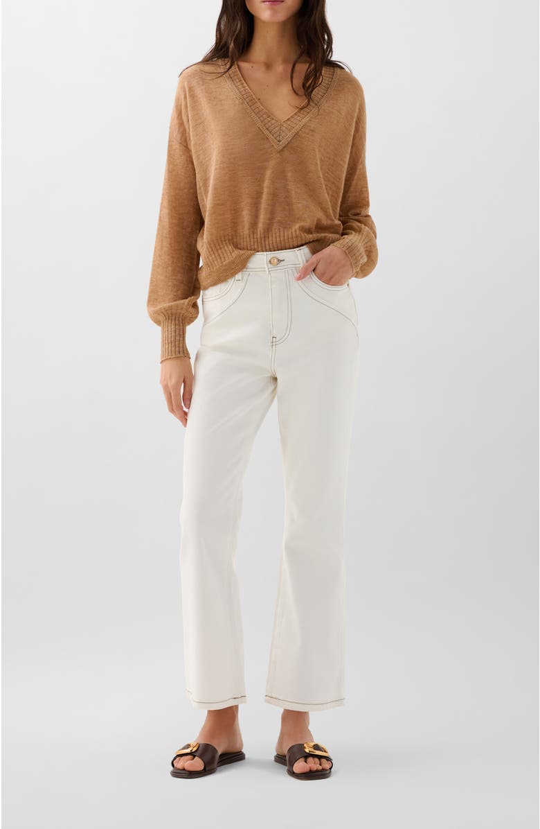 Scalpers Ankle Sun Denim Pant, Alternate, color, Offwhite