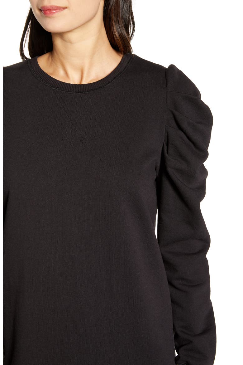 Janine Long Sleeve Shift Dress, Alternate, color, BLACK