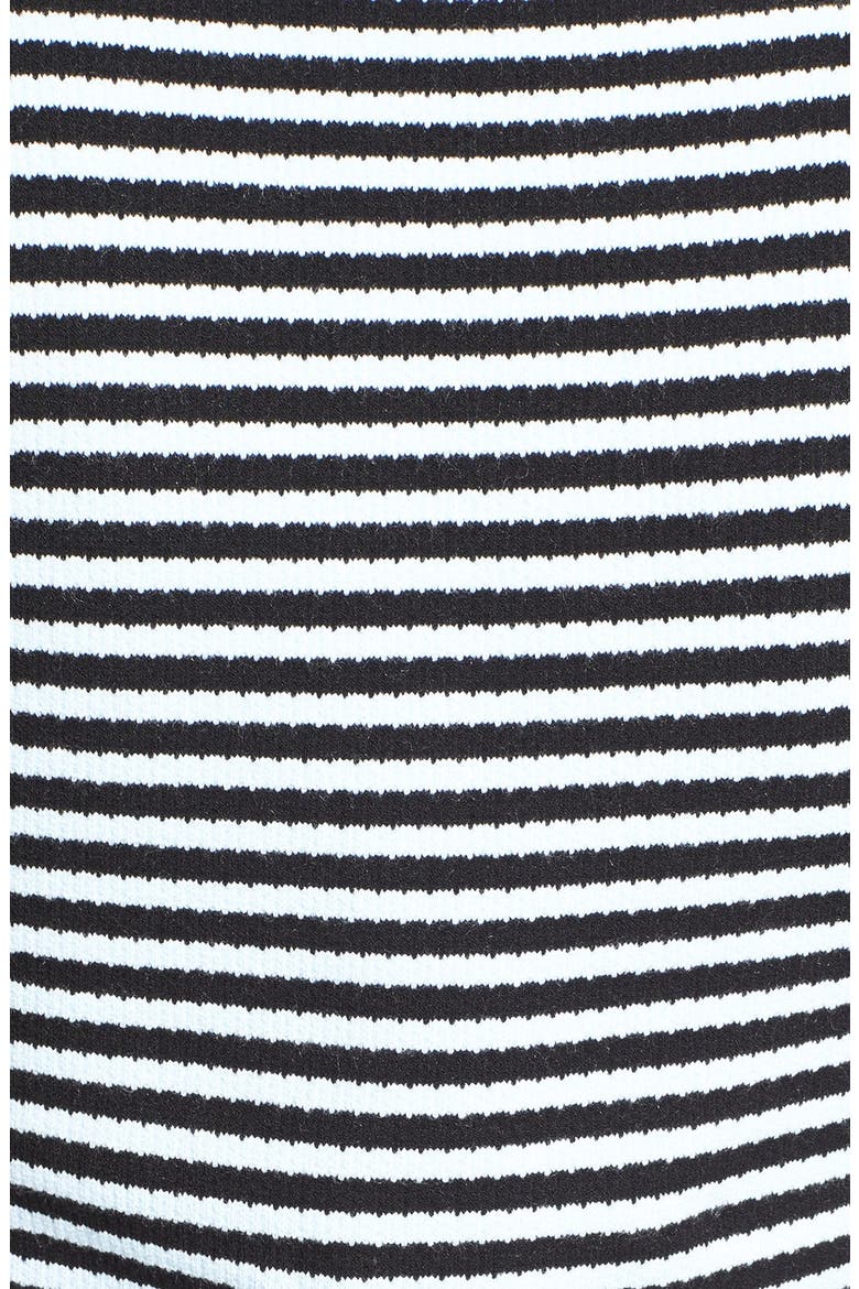 'Dan' Stripe Knit Crop Top, Alternate, color, WASHED BLUE BLACK