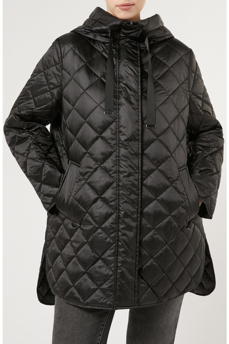 Blasone Water Repellent Quilted Jacket, Main, color, BLACK