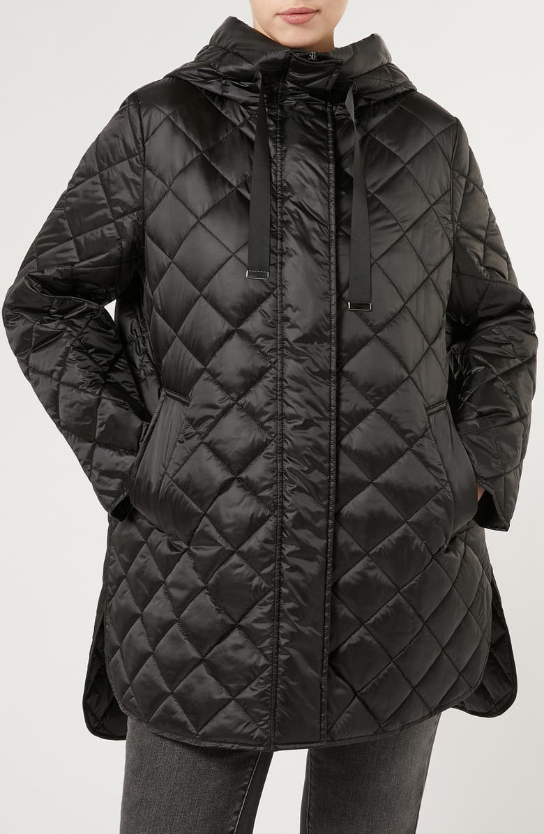 Marina Rinaldi Blasone Water Repellent Quilted Jacket, Main, color,
