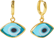 Ottoman Hands Bronte Glass Evil Eye Huggie Earrings