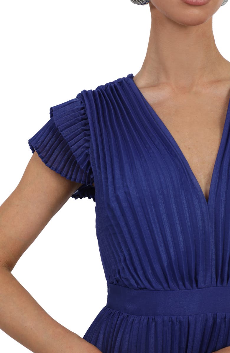 Adelyn Rae Daisy Pleated Tie Back Midi Dress, Alternate, color,