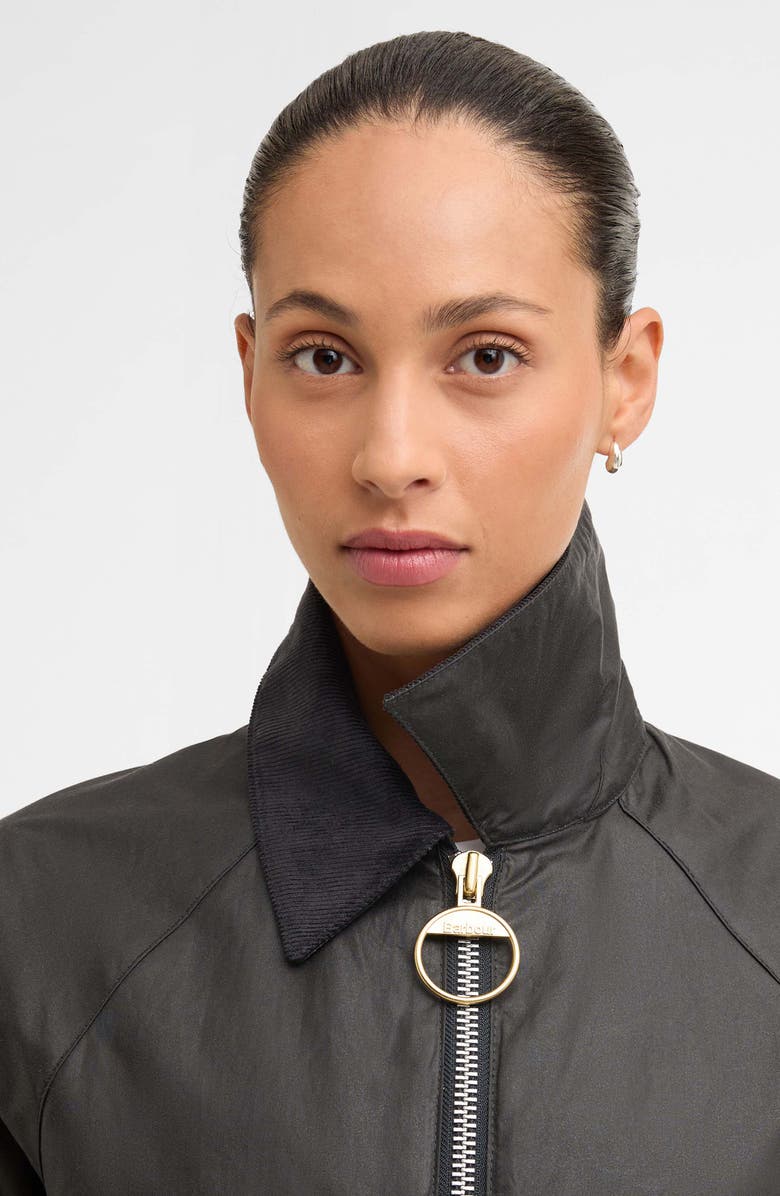 Barbour Marron Waxed Cotton Jacket, Alternate, color, Grey/ Dress