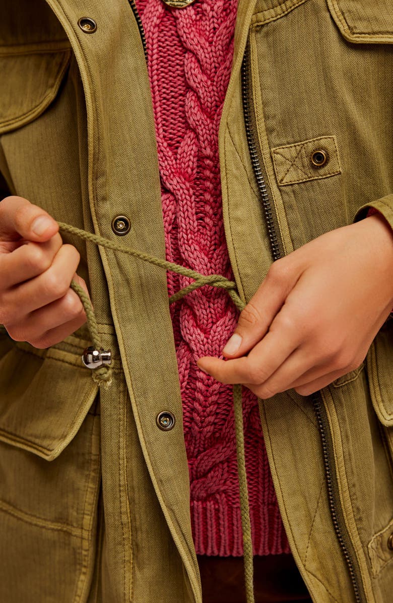 Free People Arya Cotton Twill Utility Jacket, Alternate, color, Dried Herb
