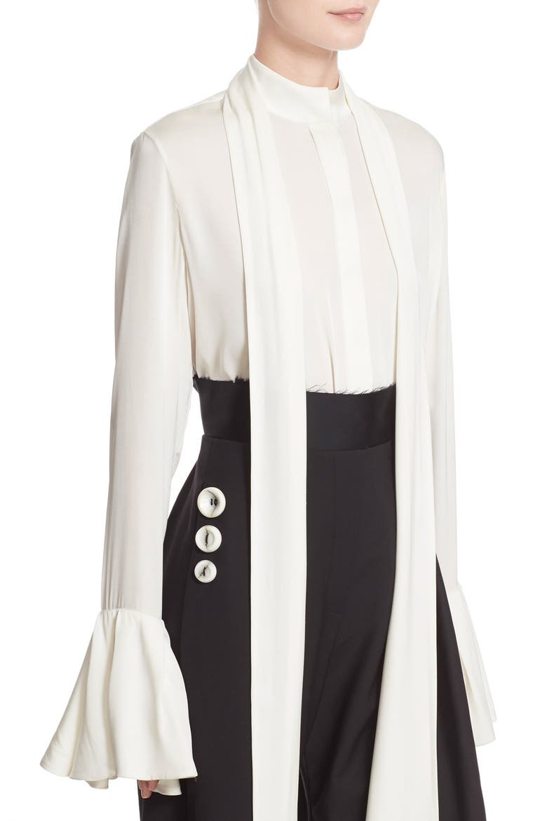 Little Me Ruffle Sleeve Blouse, Alternate, color, IVORY