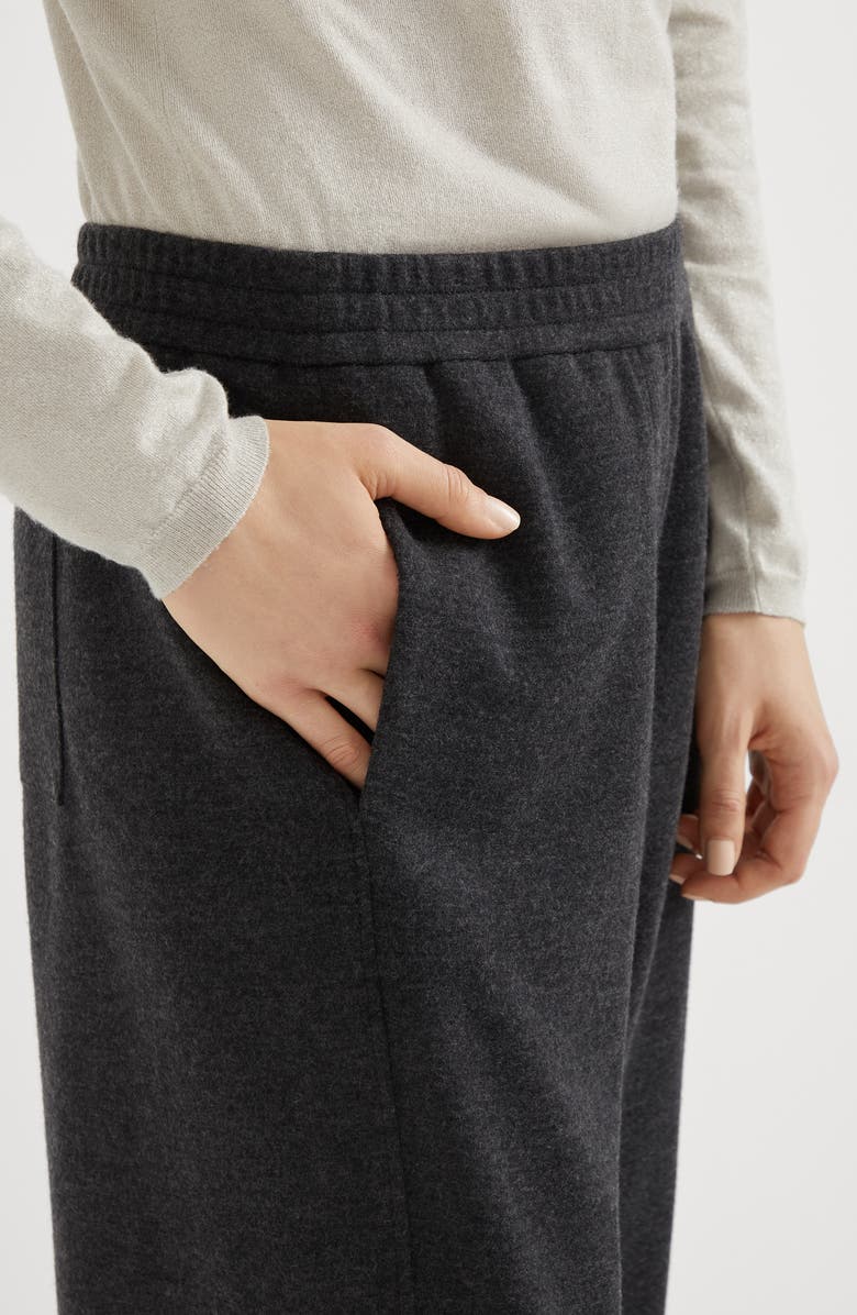 Brunello Cucinelli Cashmere interlock track trousers, Alternate, color, 