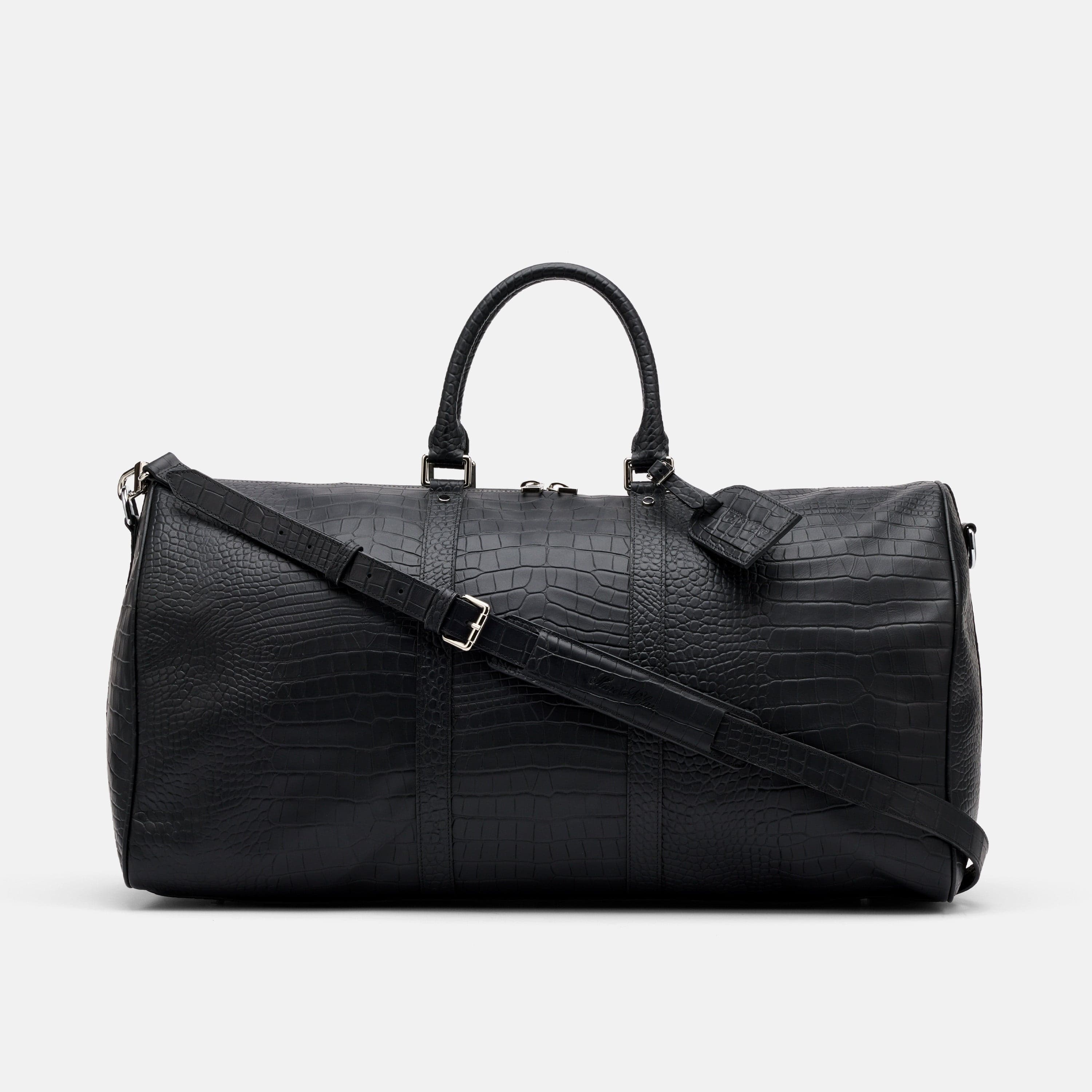 MARC NOLAN Large Weekender Duffle Bag, Main, color, Black Croc