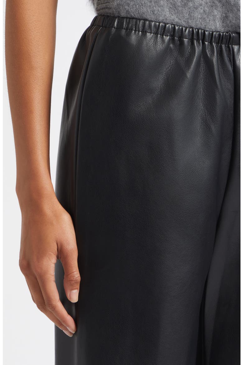 Mick Pull-On Faux Leather Pants, Alternate, color, JET