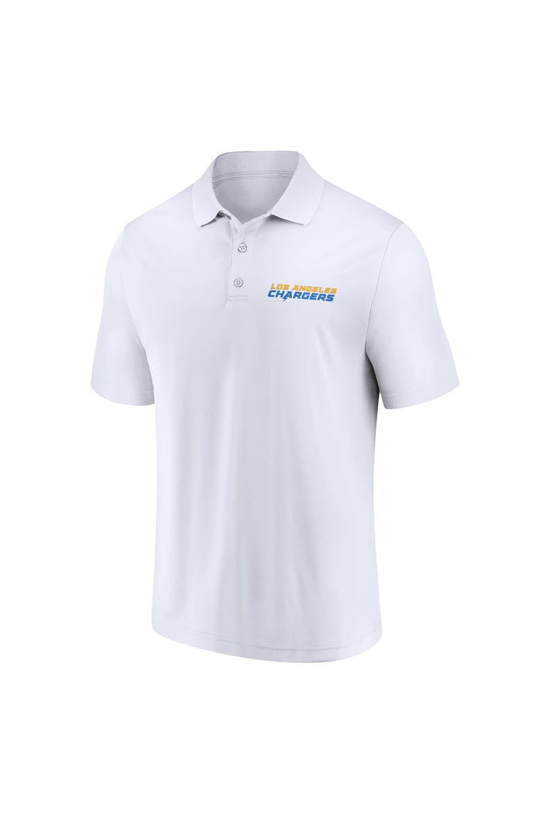 Men's Fanatics Branded White/Powder Blue Los Angeles Chargers Lockup Two-Pack Polo Set, Alternate, color, White