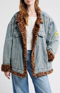 Dressed in Lala Lala Forever Denim Jacket with Faux Fur Trim