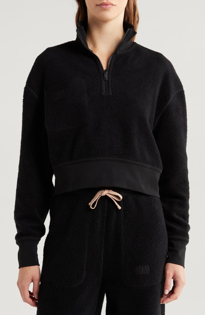 Lunya Reversible Half Zip Sweatshirt, Alternate, color, 
