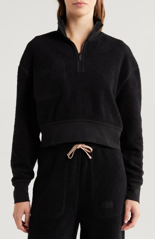 Shop Lunya Reversible Half Zip Sweatshirt In Immersed Black