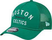 New Era Men's New Era  Kelly Green Boston Celtics Minimalist A-Frame 9FORTY Trucker Hat