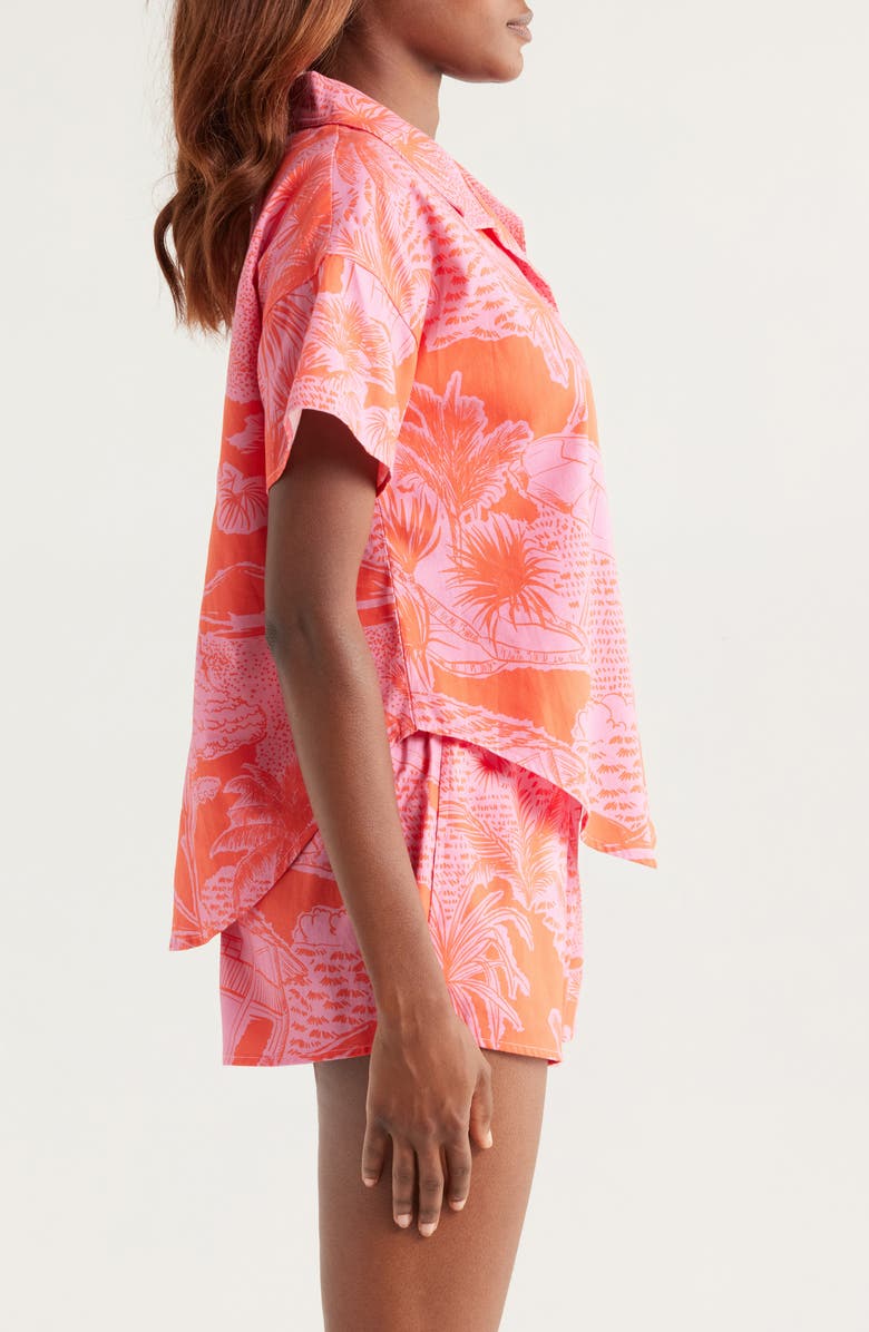 KILO BRAVA Print Cotton Short Pajamas, Alternate, color, Tropical Toile