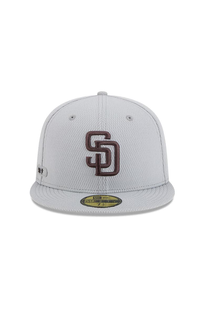 New Era Men's New Era Gray San Diego Padres 2025 MLB Clubhouse 59FIFTY Fitted Hat, Alternate, color,