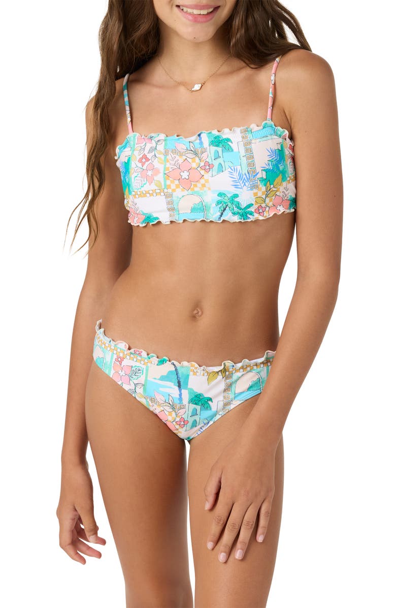 O'Neill Kids' Maritime Ruffle Two-Piece Swimsuit, Alternate, color, 