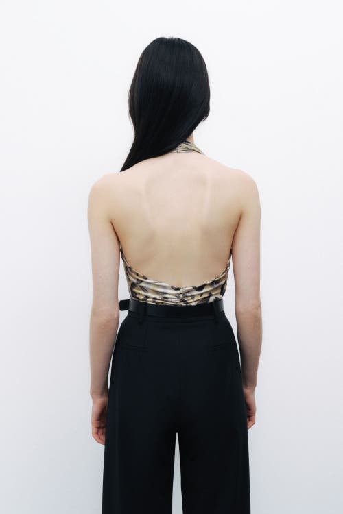 Nocturne Halter Neck Bodysuit In Multi-colored