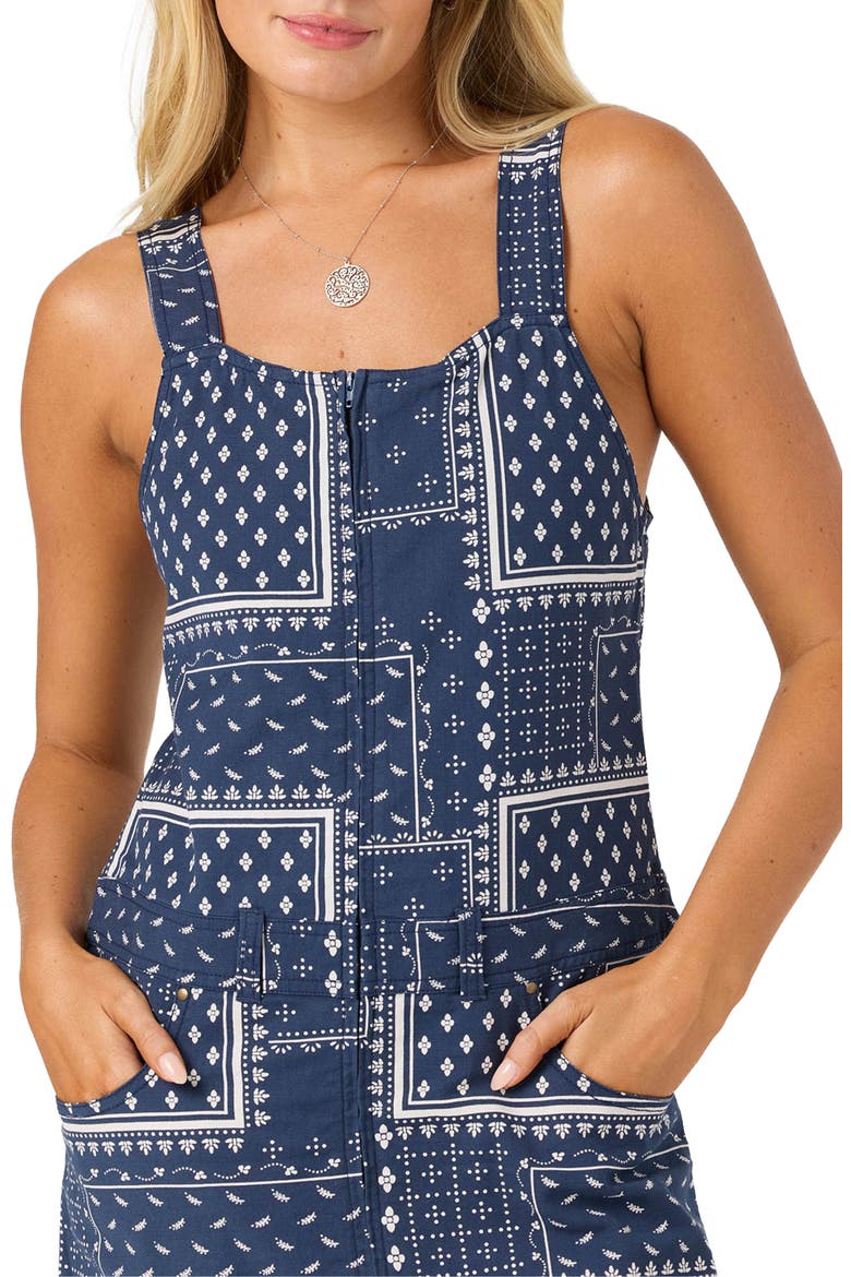 Lorna Cotton & Linen Minidress, Alternate, color, NAVY