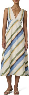 Joe's The Joni Stripe Cotton Blend Midi Dress
