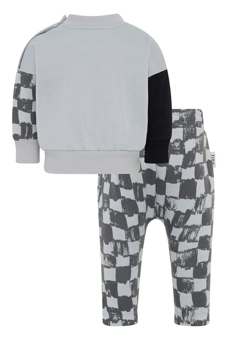 Check Sweatshirt & Pants Set, Alternate, color, GREY