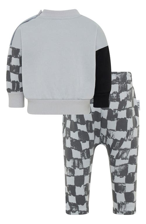 Tiny By Tiny Tribe Check Sweater & Pants Set In Gray