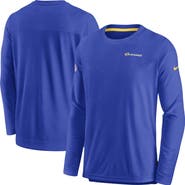 Nike Men's Nike Royal Los Angeles Rams Sideline Lockup Performance Long Sleeve T-Shirt