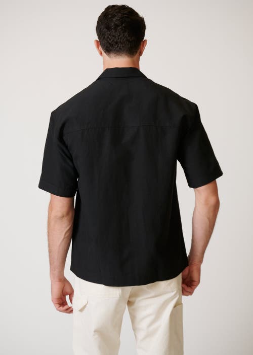 Leisure Lab Palma Button Up In Matte Black