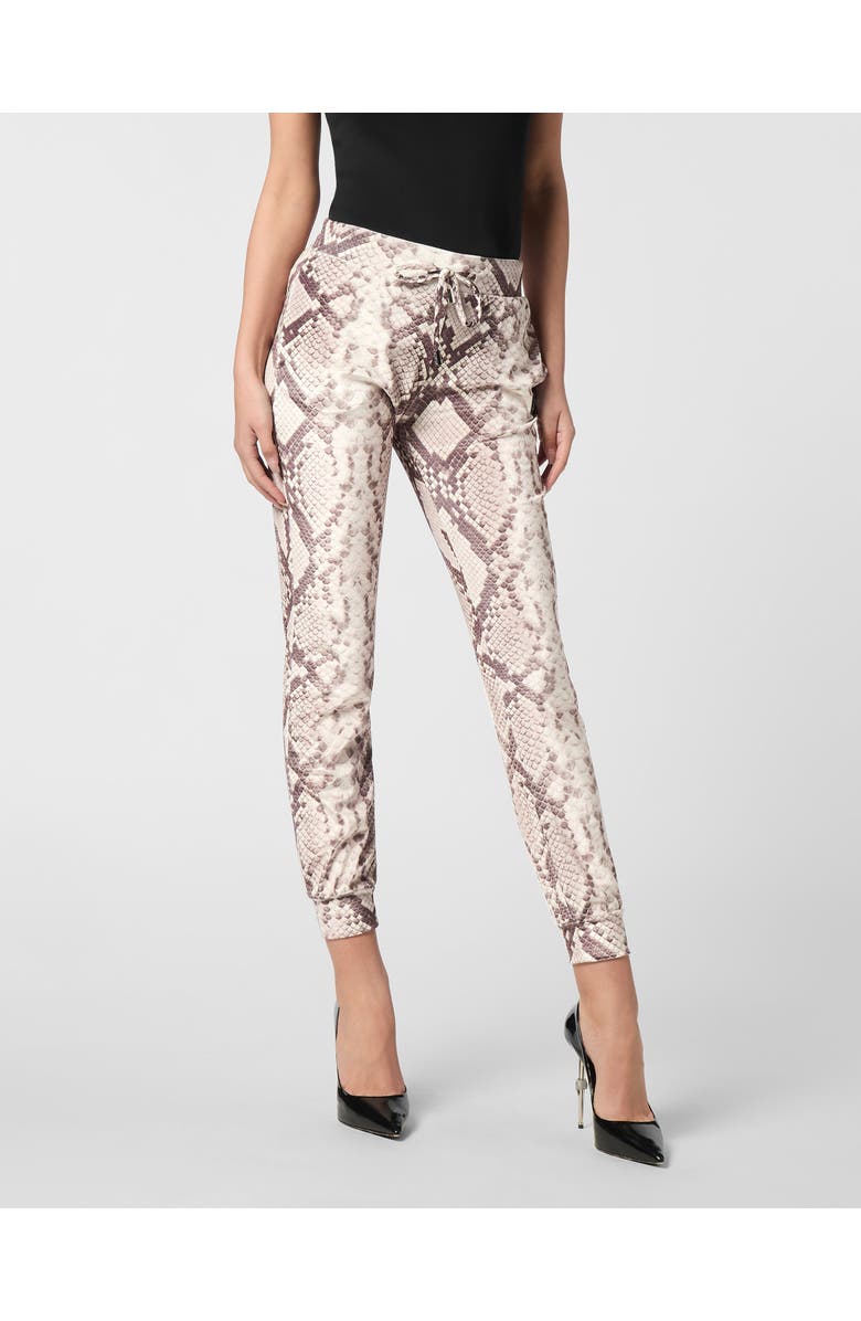 PHILIPP PLEIN Jogging Pants All-Over Python Women, Main, color, Beige