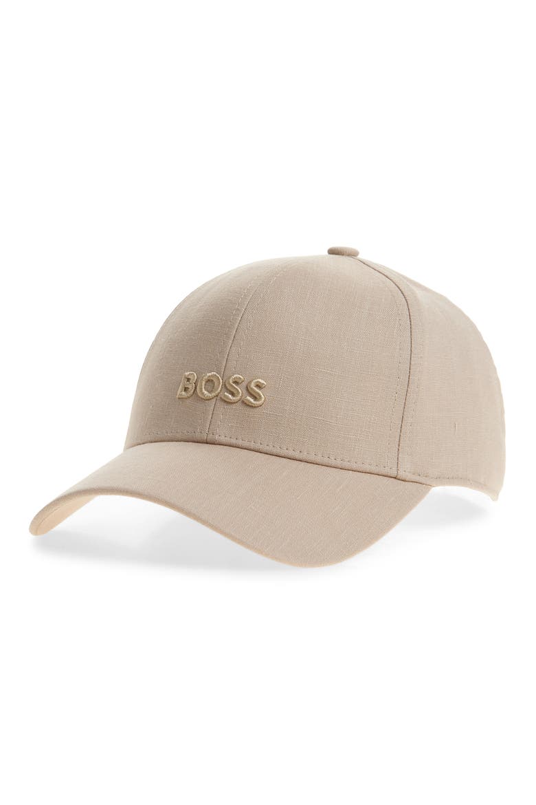 Zed Embroidered Logo Adjustable Baseball Cap, Main, color, OPEN BEIGE