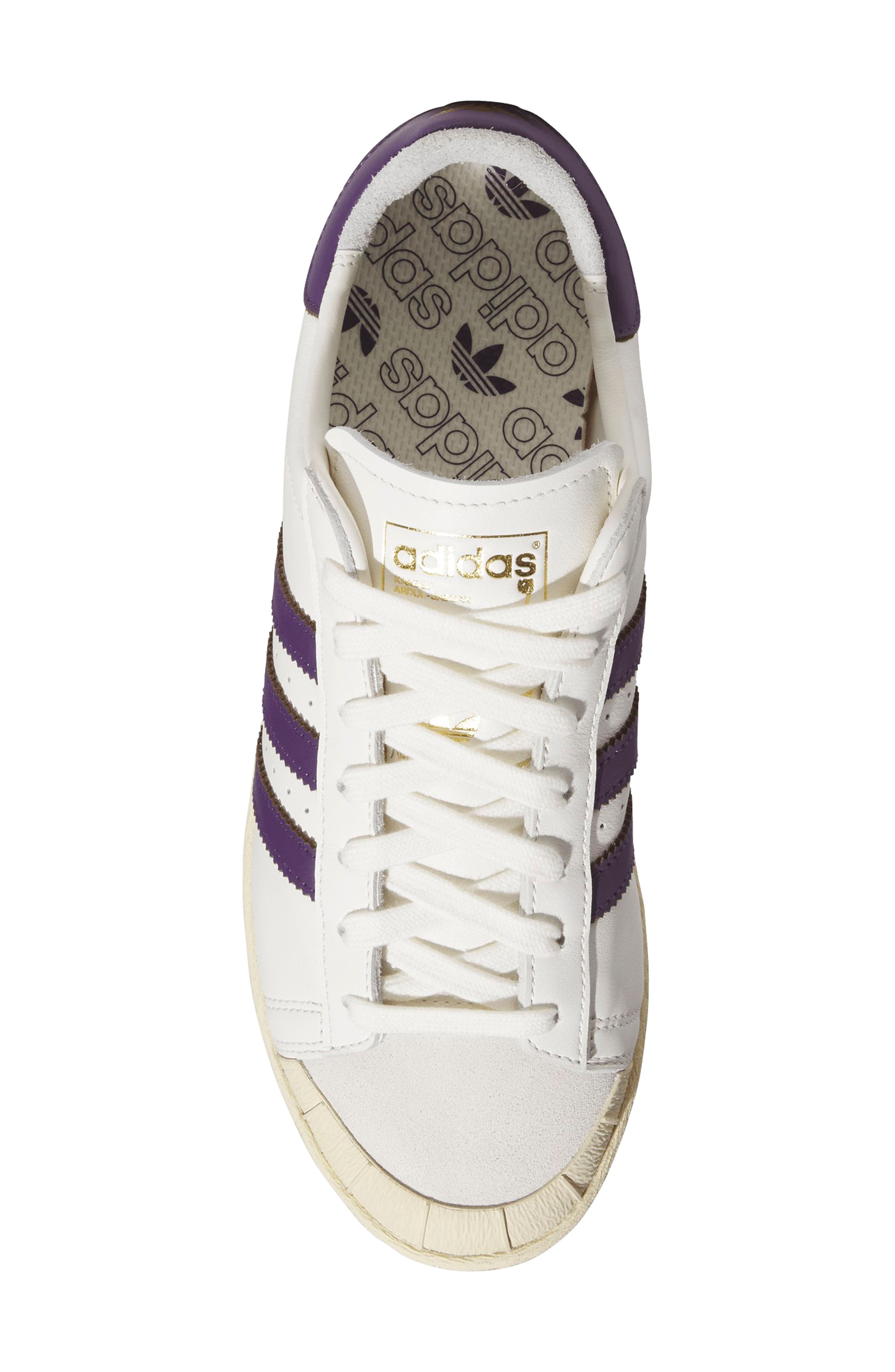adidas Gender Inclusive Jabbar Half Shell OG Sneaker, Alternate, color, Off White/ Violet/ Vanilla