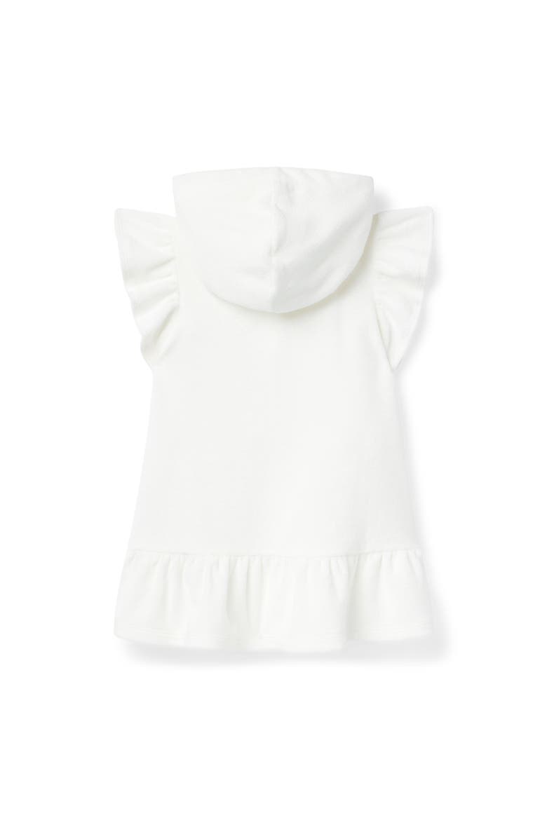 Hooded Terry Swim Cover-Up, Alternate, color, White