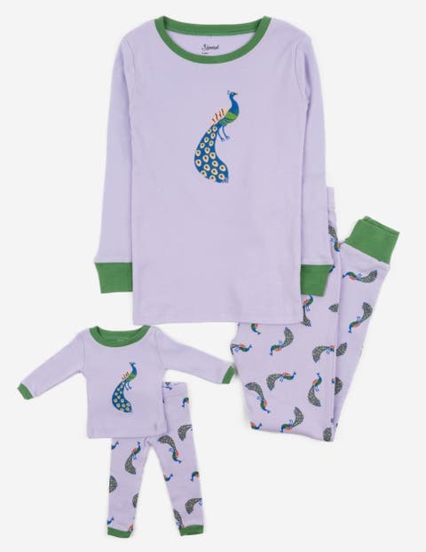 Girls Matching Doll Printed Cotton Pajamas, Fantasy & Character Prints (Toddler, Little Kid & Big Kid)