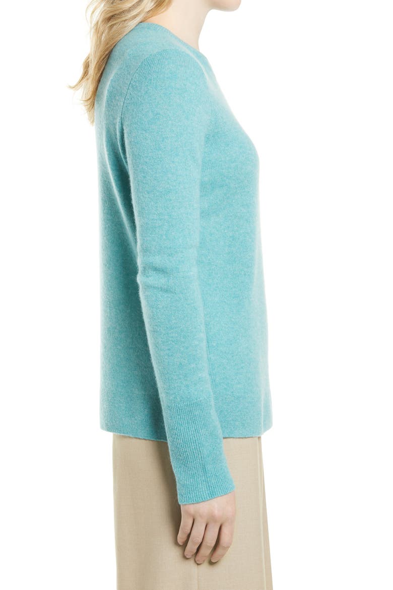 Cashmere Sweater, Alternate, color, TEAL TITANIC HEATHER