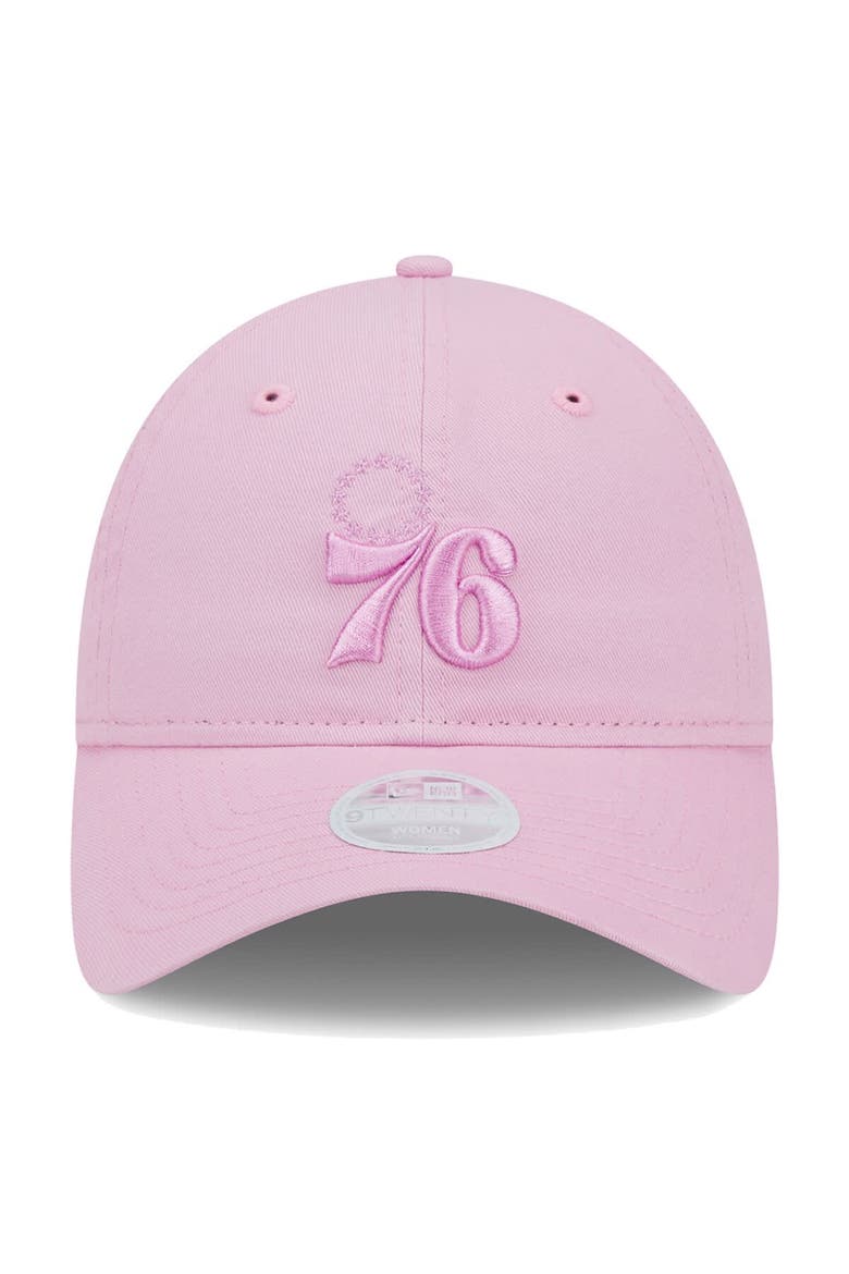 Women's New Era Pink Philadelphia 76ers Colorpack Tonal 9TWENTY Adjustable Hat, Alternate, color, Pink