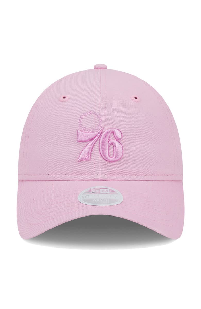 New Era Women's New Era Pink Philadelphia 76ers Colorpack Tonal 9TWENTY Adjustable Hat, Alternate, color, 