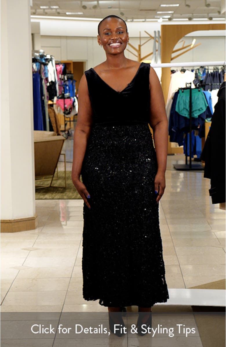 Embellished Sleeveless Mermaid Gown, sales video thumbnail