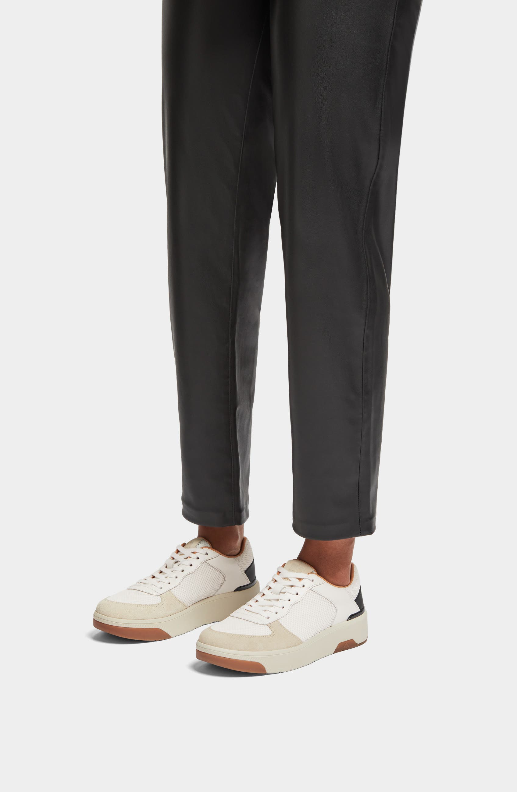 FitFlop Rally Evo Leather Sneaker, Alternate, color, Urban White/ Black