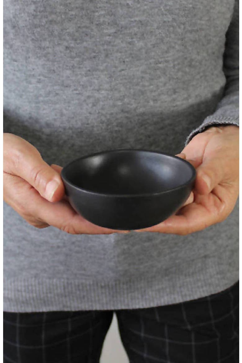 Stoneware Condiment Bowl Set of 4, Alternate, color, Black