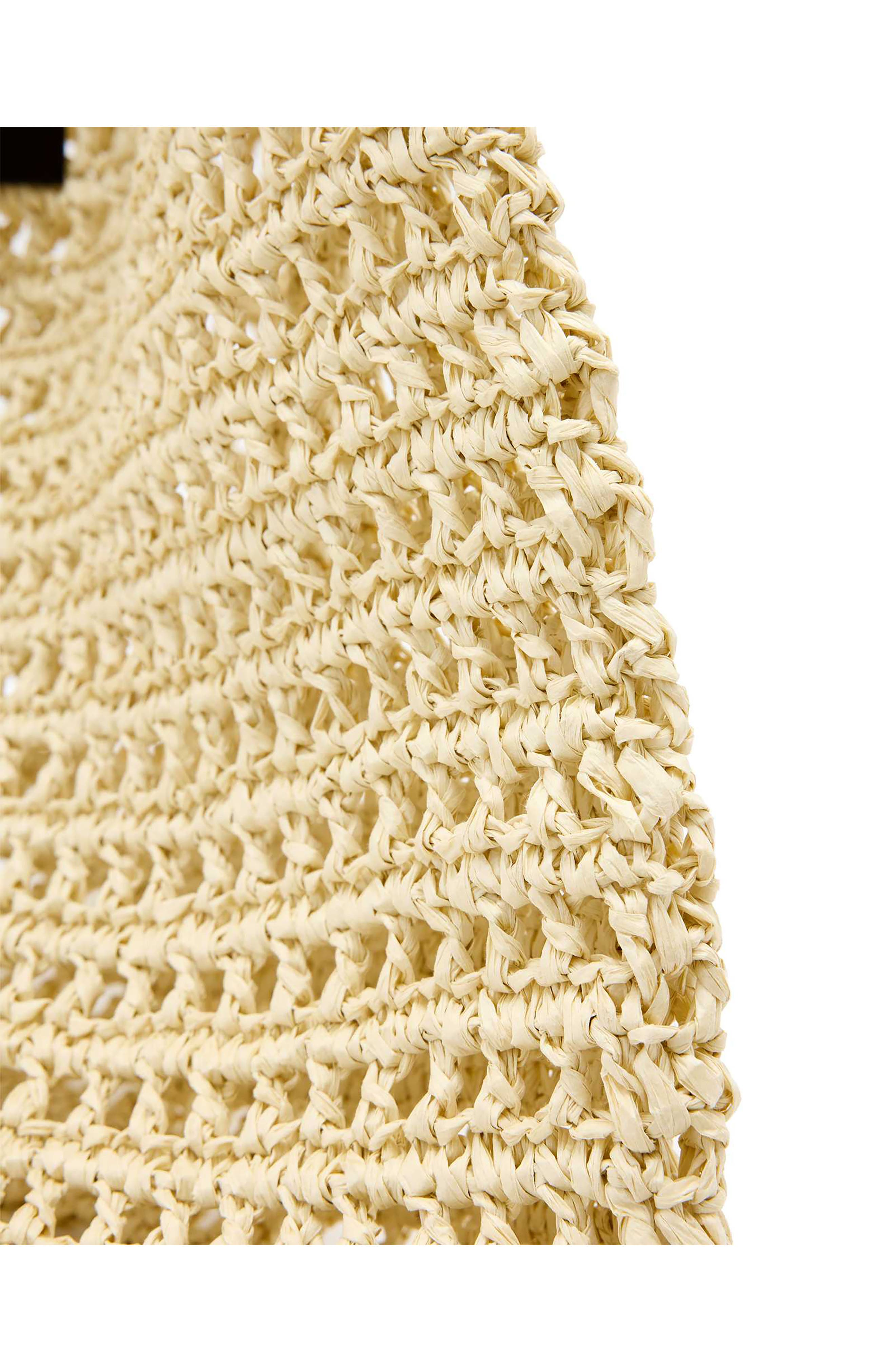 AllSaints Asha Straw Shoulder Bag, Alternate, color, Unbleached White